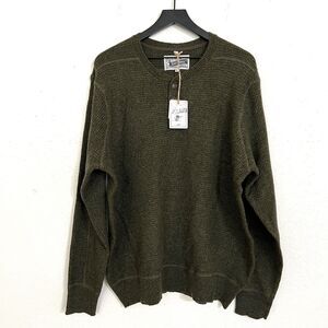 Schott Bros Mens Wool Henley Sweater Size XL Green